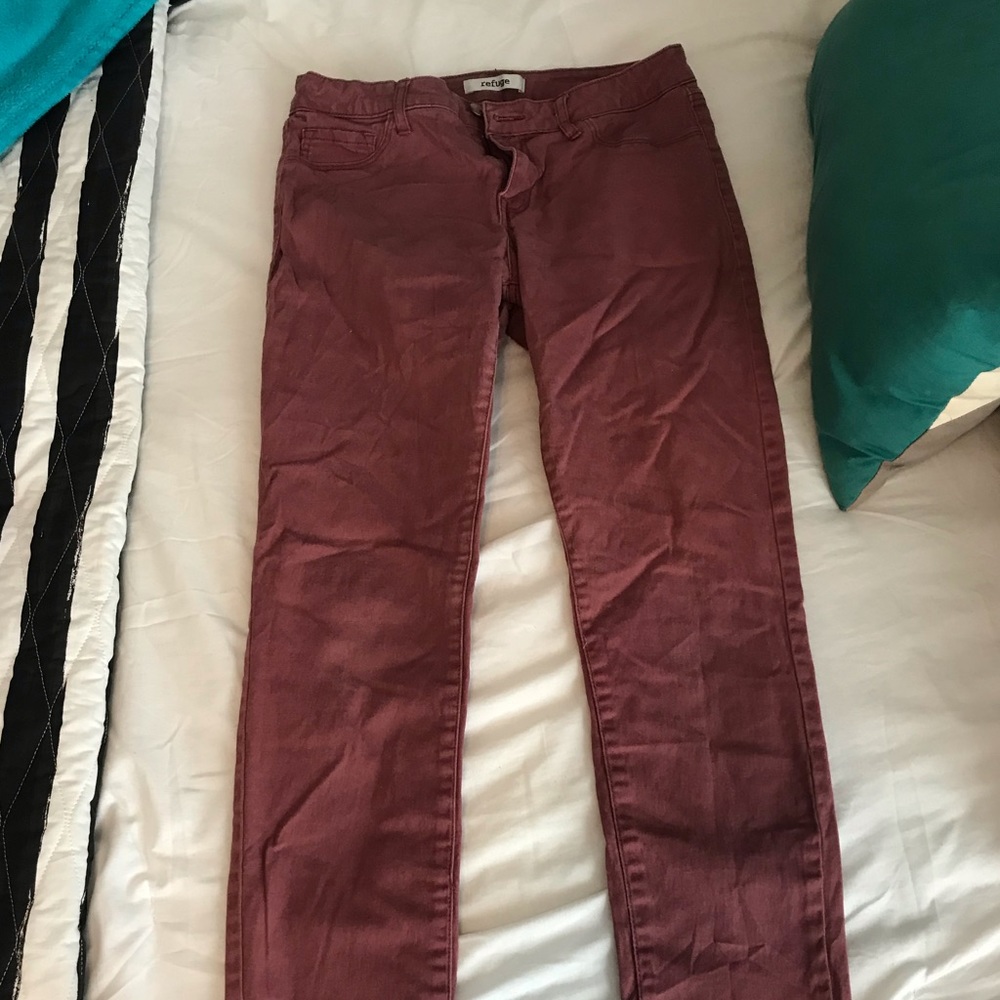 Maroon jeans
